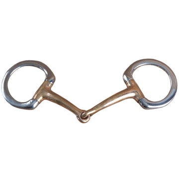 5" Hilason Western Stainless Steel Egg Bit Copper Mouthpiece Horse Bit